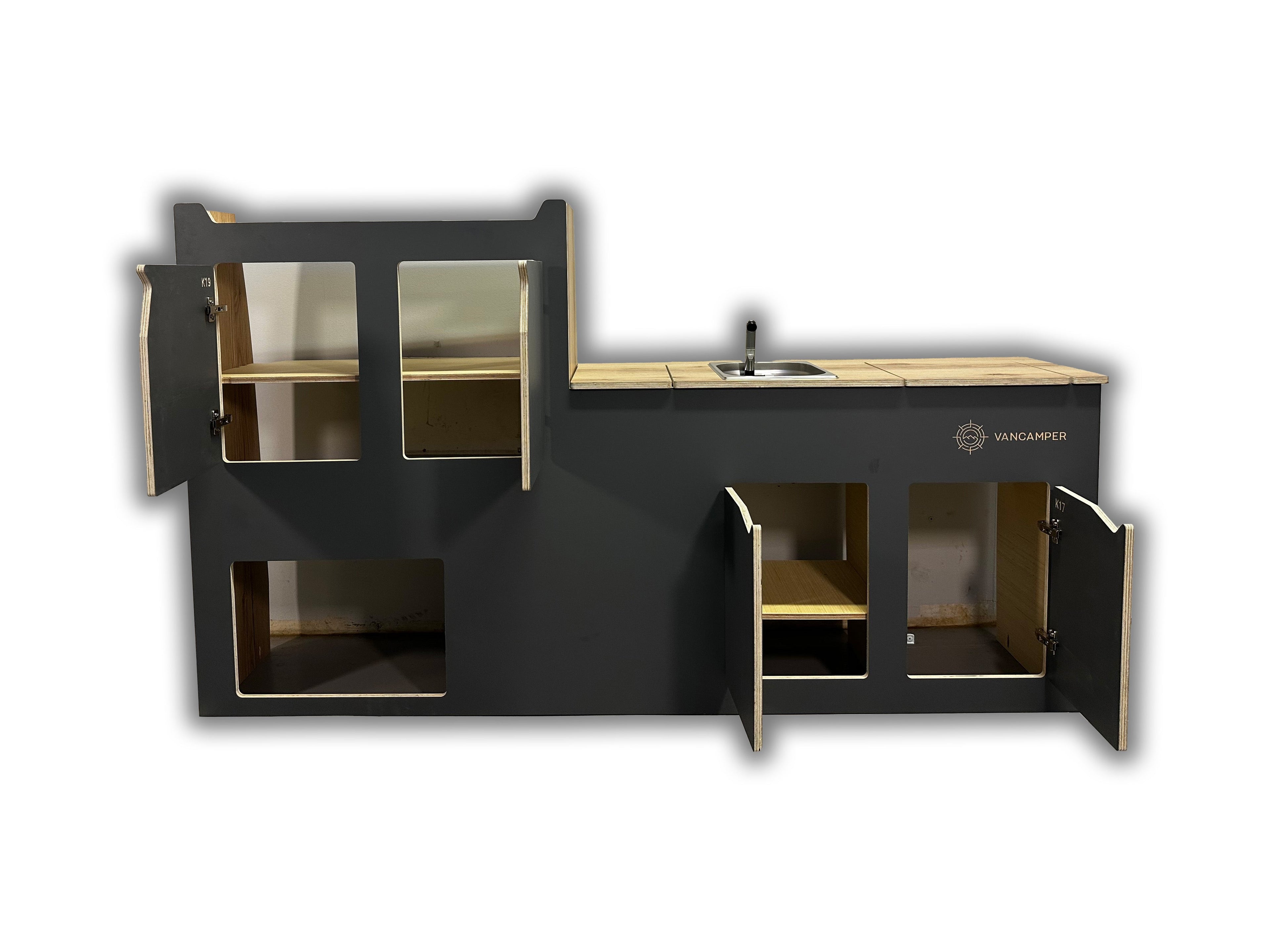 GO-EASY - Camper Kit Grafiet/Eik