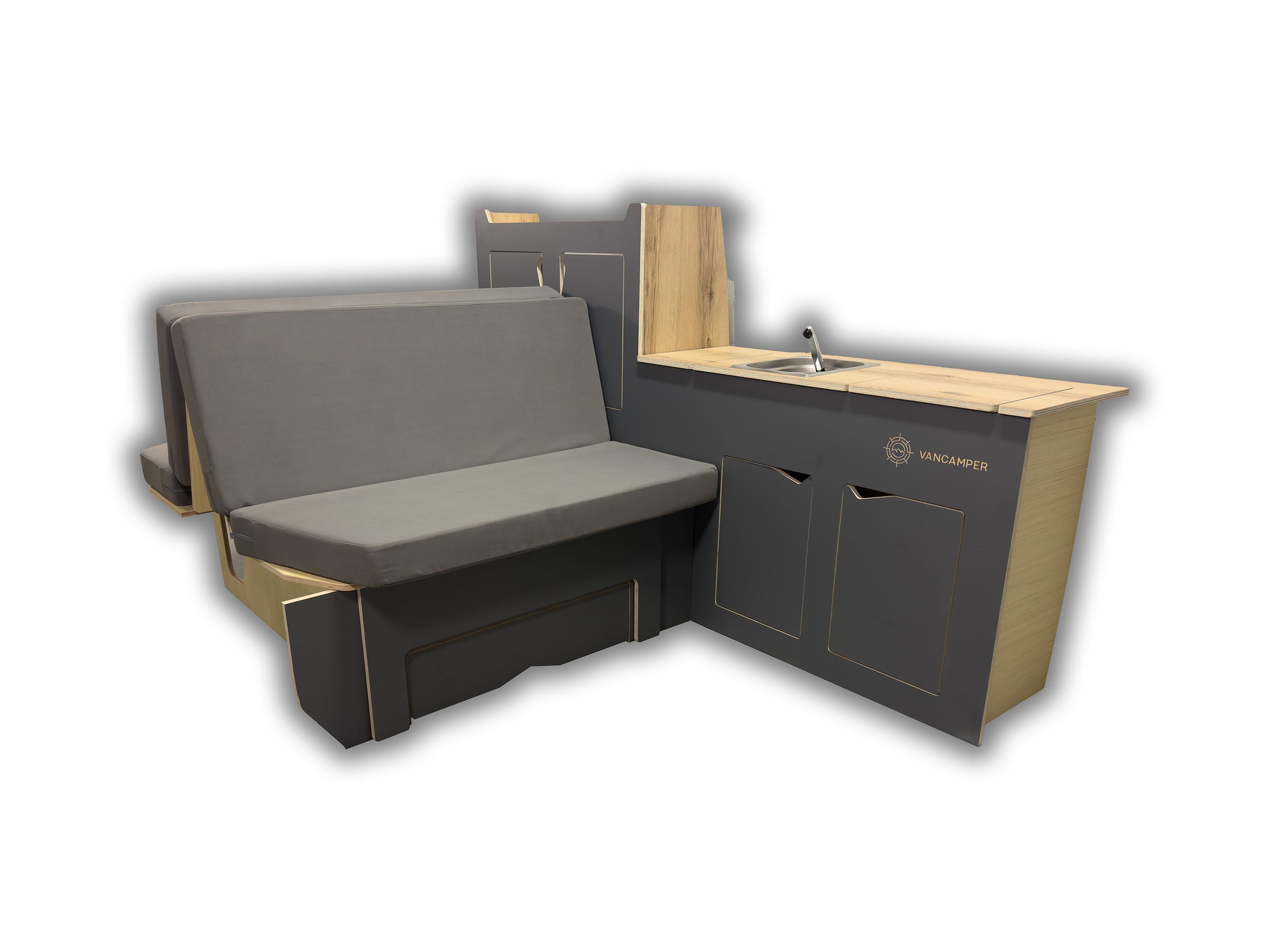 GO-EASY - Camper Kit Grafiet/Eik