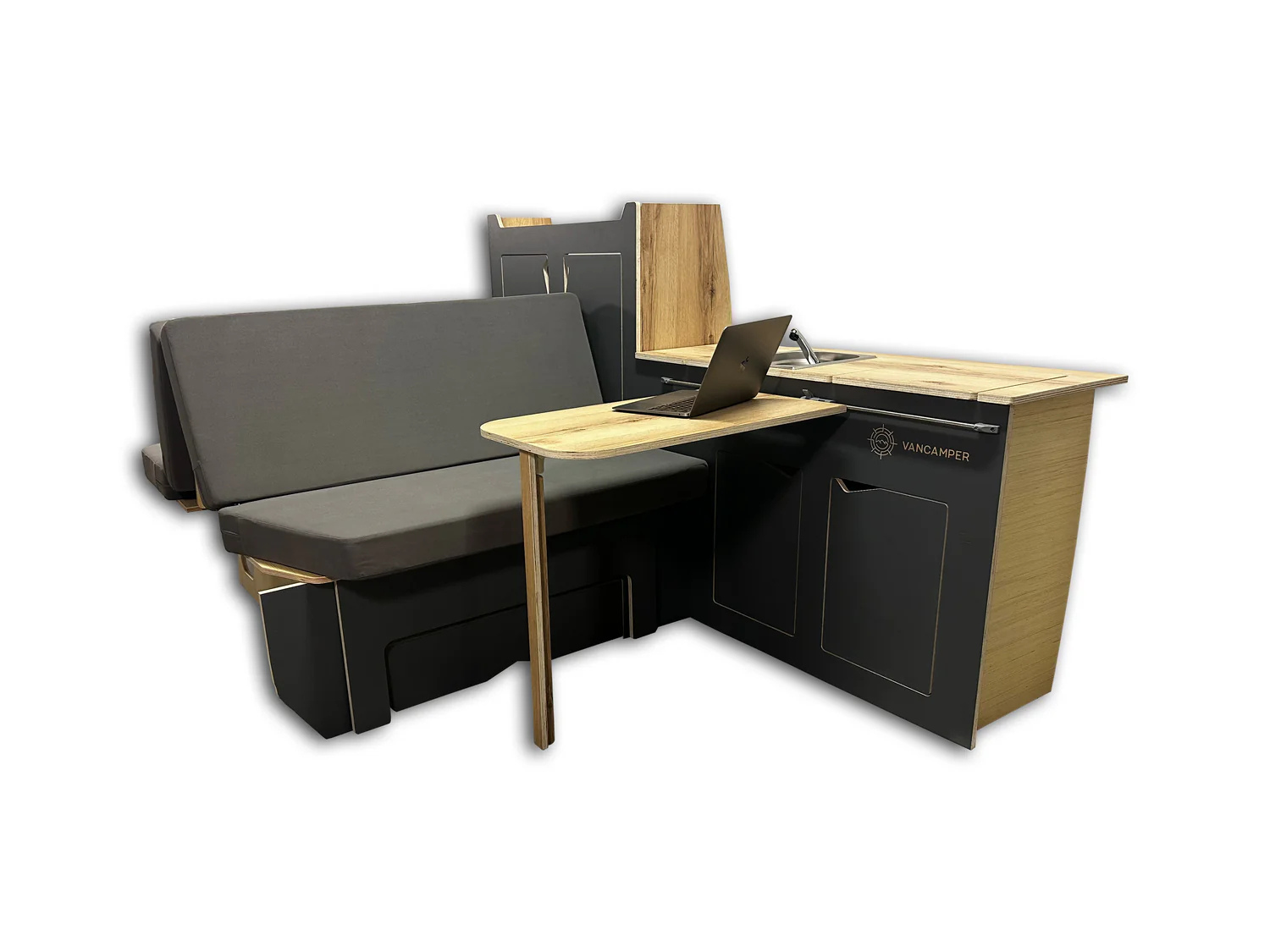 GO-EASY - Camper Interieur Set Grafiet/Eik